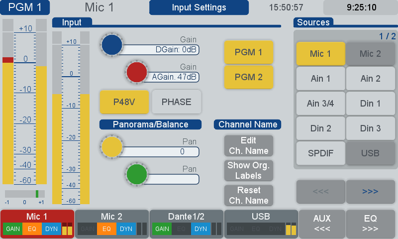 Dx screen input