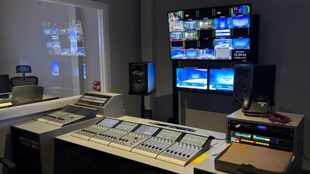 One of the DHD SX2 modular broadcast audio mixing consoles at Media Prima, Kuala Lumpur